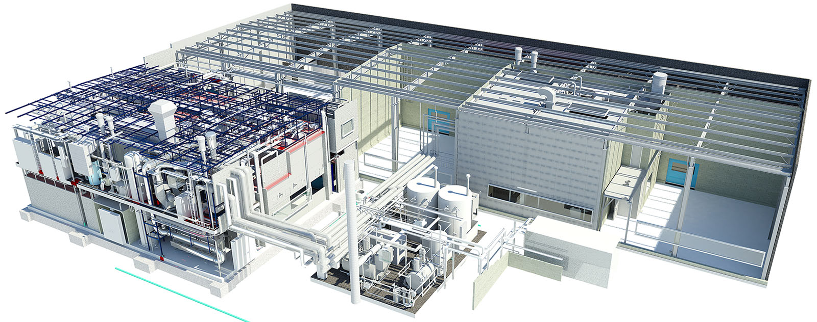 Glatt Process and Plant Engineering. Our Planning Services across all Project Phases. 3D design of a complete production facility