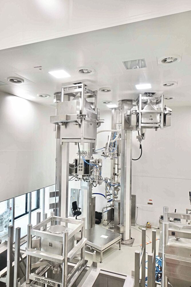 Die neue Tablettenproduktion Solida 1 von Bayer in Leverkusen produziert vollautomatisch.